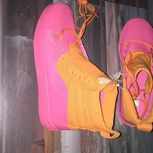 Vans Shoes - VANS SK8-HI ๐ Dark Ceddar/Pink Lemonade color! Vans Shoes - VANS SK8-HI ๐ Dark Ceddar/Pink Lemonade color!